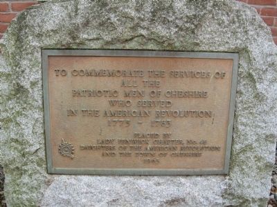 Cheshire Revolutionary War Monument. Click for full size. Cheshire Revolutionary War Monument image. Click for full size.