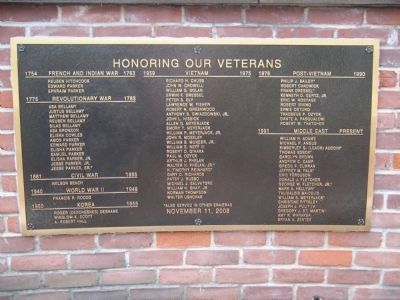 Town of Cheshire Memorial Plaza Marker image. Click for full size.