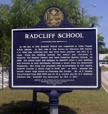 Radcliff School Marker image. Click for full size.