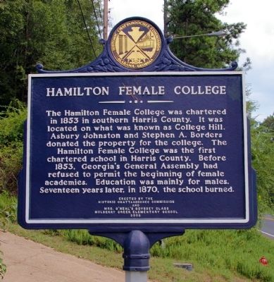 Hamilton Female College Marker image. Click for full size.