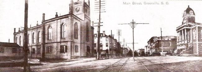 Panorama View of Main Street, Looking North -<br>Old Record Building in Far Right image. Click for full size.