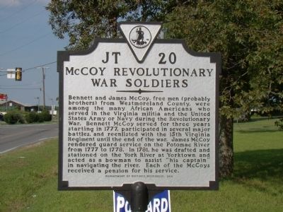 McCoy Revolutionary Soldiers Marker image. Click for full size.