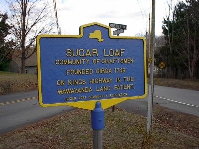Sugar Loaf Community of Craftsmen Marker image. Click for full size.