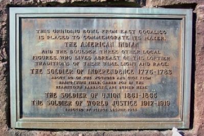 The American Indian and the American Soldier Marker. Click for full size. The American Indian and the American Soldier Marker image. Click for full size.