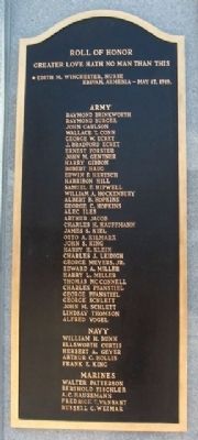 Fox Chase and Rockledge World War Memorial Roll of Honor image. Click for full size.