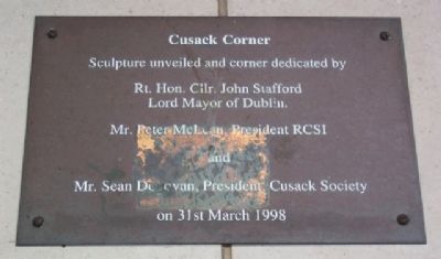 Cusack Corner Marker. Click for full size. Cusack Corner Marker image. Click for full size.