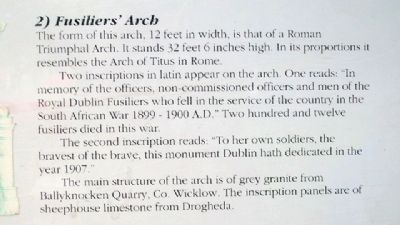 Fusiliers' Arch Marker Information image. Click for full size.