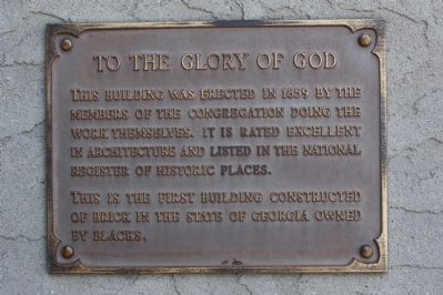 The First African Baptist Church Marker, Plaque 2 image. Click for full size.