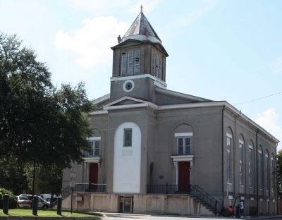 The First African Baptist Church Marker, Plaque 2 seen at left of door. Click for full size. The First African Baptist Church Marker, Plaque 2 seen at left of door image. Click for full size.