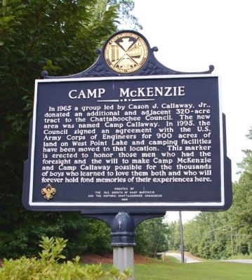 Camp McKenzie Marker -- Side 2 image. Click for full size.