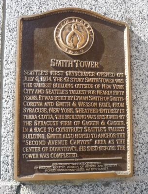 Smith Tower Marker. Click for full size. Smith Tower Marker image. Click for full size.