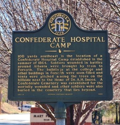 Confederate Hospital Camp Marker image. Click for full size.