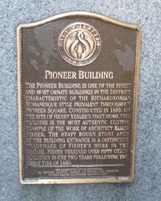 Pioneer Building Marker. Click for full size. Pioneer Building Marker image. Click for full size.