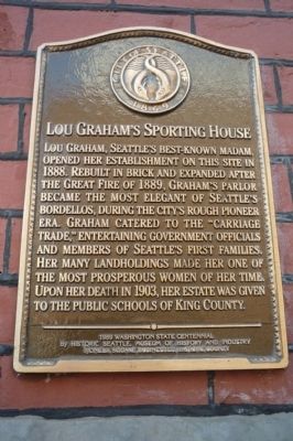 Lou Grahams Sporting House Marker image. Click for full size.
