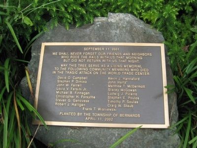 Bernards Township 9-11 Memorial Marker image. Click for full size.