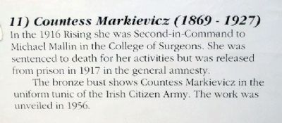 Countess Constance Markievicz Marker image. Click for full size.