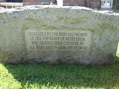 Bethlehem Township Veterans Memorial. Click for full size. Bethlehem Township Veterans Memorial image. Click for full size.