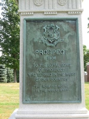 Prospect Soldiers' Monument [ West plaque ] image. Click for full size.