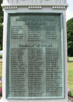 Prospect Soldiers' Monument [ East plaque ] image. Click for full size.
