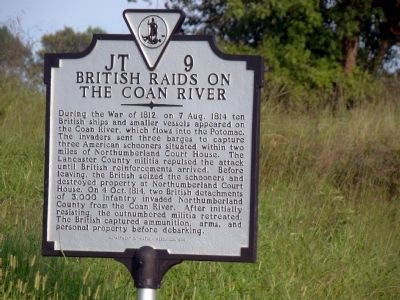 British Raids on the Coan River Marker image. Click for full size.