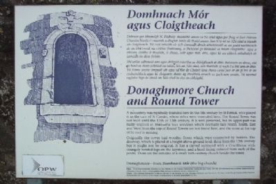 Donaghmore Church and Round Tower / Domhnach Mór agus Cloightheach Marker image. Click for full size.