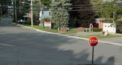 Group of Monuments in Front of Walton Hose Company Firehouse.. Click for full size. Group of Monuments in Front of Walton Hose Company Firehouse. image. Click for full size.