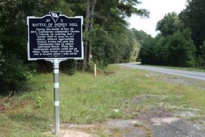 Battle of Honey Hill Replacement Marker - As Seen Along SC 336. image. Click for full size.