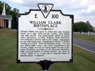 William Clark Birthplace Marker image. Click for full size.