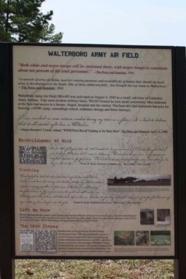 Walterboro Army Airfield Marker image. Click for full size.