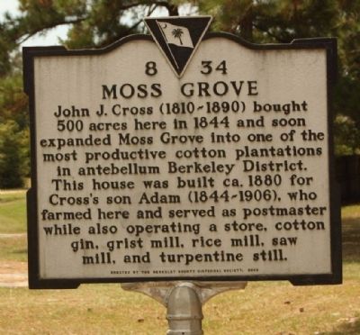 Moss Grove Marker. Click for full size. Moss Grove Marker image. Click for full size.