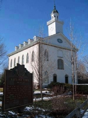 Kirtland Temple and Ohio Historical Society Marker. Click for full size. Kirtland Temple and Ohio Historical Society Marker image. Click for full size.