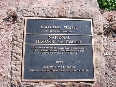 Kirtland Temple National Historical Landmark Plaque. Click for full size. Kirtland Temple National Historical Landmark Plaque image. Click for full size.