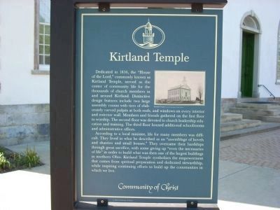 Kirtland Temple Marker. Click for full size. Kirtland Temple Marker image. Click for full size.