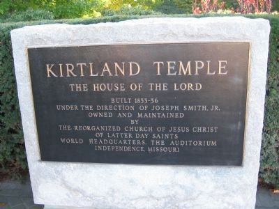 Kirtland Temple Stone Marker. Click for full size. Kirtland Temple Stone Marker image. Click for full size.