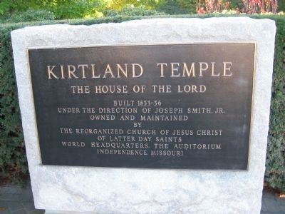 Kirtland Temple Stone Marker image. Click for full size.
