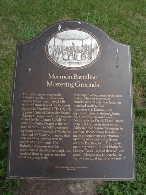Mormon Battalion Mustering Grounds Marker image. Click for full size.
