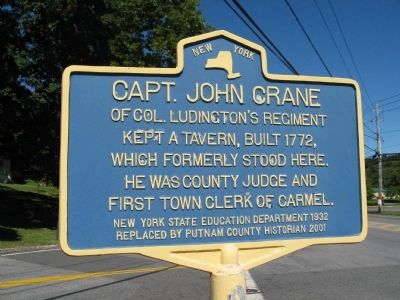 Capt. John Crane Marker image. Click for full size.