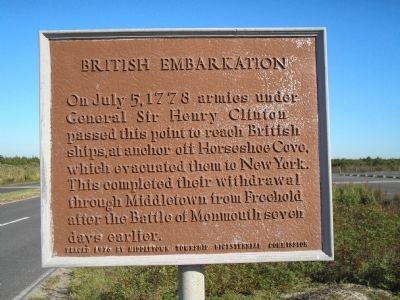 British Embarkation Marker. Click for full size. British Embarkation Marker image. Click for full size.