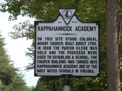 Rappahannock Academy Marker. Click for full size. Rappahannock Academy Marker image. Click for full size.