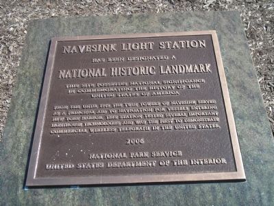 Navesink Light Station Marker. Click for full size. Navesink Light Station Marker image. Click for full size.