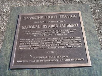 Navesink Light Station Marker image. Click for full size.