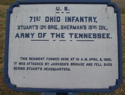 71st Ohio Infantry Tablet image. Click for full size.
