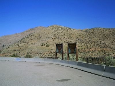 More's Creek/Arrowrock Dam Markers Along Hwy 21 image. Click for full size.