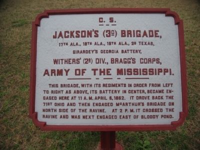 Jackson's Brigade Tablet image. Click for full size.
