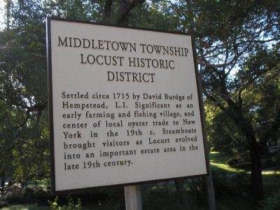 Middletown Township Locust Historic District Marker. Click for full size. Middletown Township Locust Historic District Marker image. Click for full size.