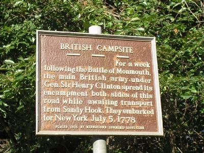 British Campsite Marker. Click for full size. British Campsite Marker image. Click for full size.