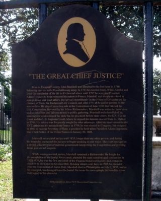 "The Great Chief Justice" Marker image. Click for full size.