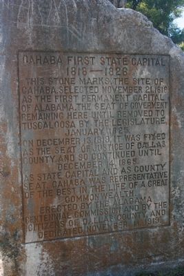Cahaba First State Capital Marker. Click for full size. Cahaba First State Capital Marker image. Click for full size.