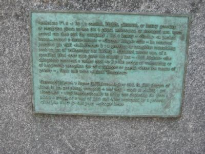 Plaque on Arch with Definition of Welcome & Farewell image. Click for full size.