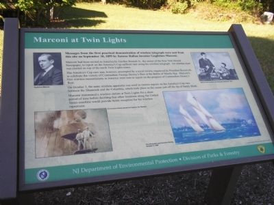 Marconi at Twin Lights Marker image. Click for full size.